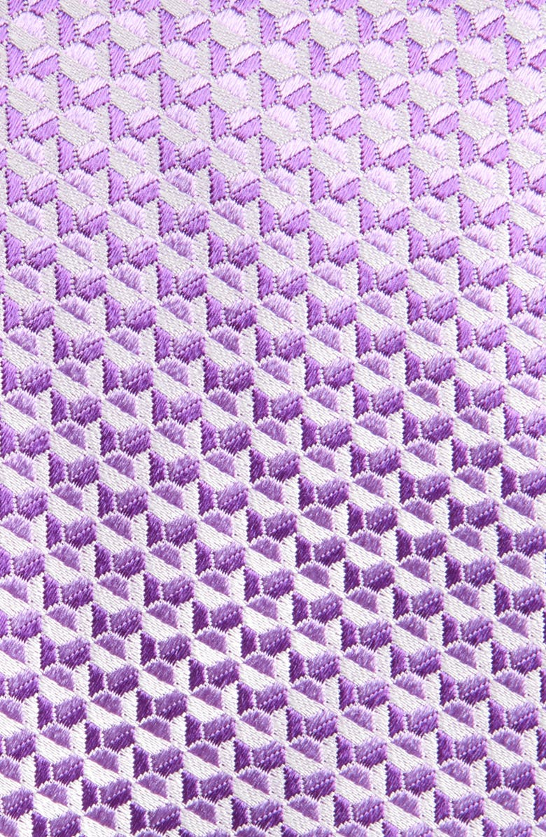 Canali Geometric Silk Tie, Alternate, color, Purple