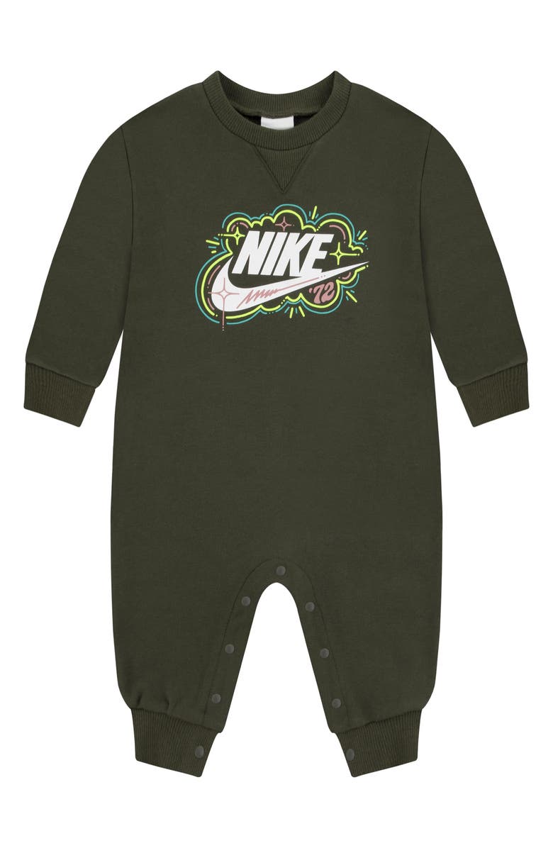 Nike Icon Graphic Romper, Main, color, Cargo Khaki