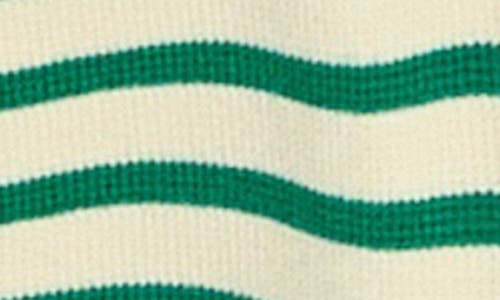 English Factory Stripe Cardigan In Green