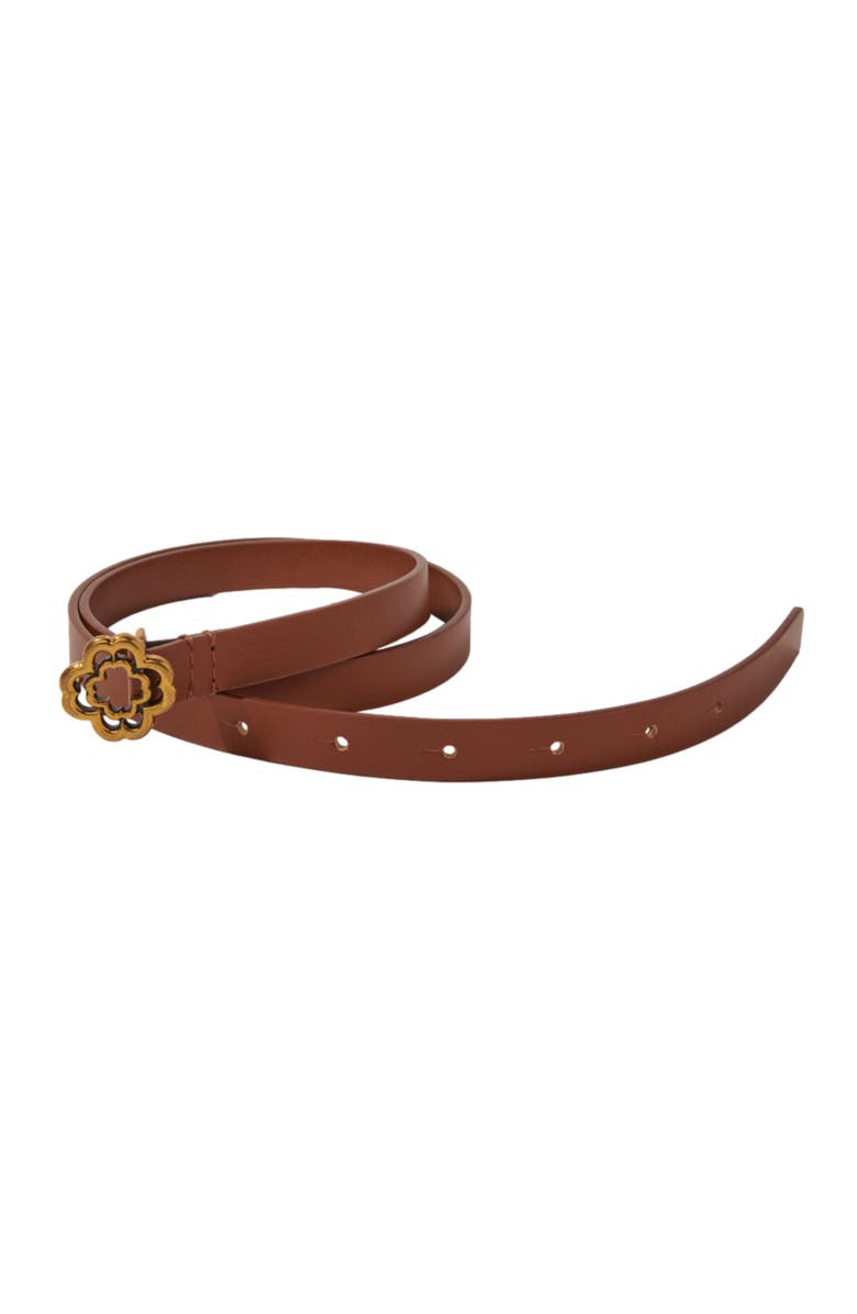 maje Slim Clover belt, Alternate, color, Camel