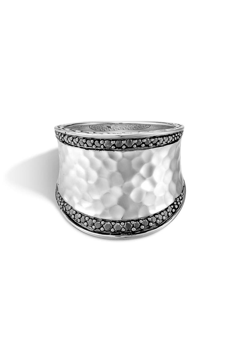 Palu Saddle Ring, Sterling Silver, Pavé, Alternate, color, SILVER