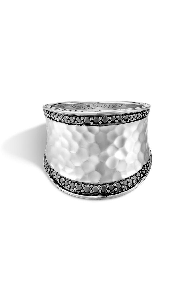 John Hardy Palu Saddle Ring, Sterling Silver, Pavé, Alternate, color,