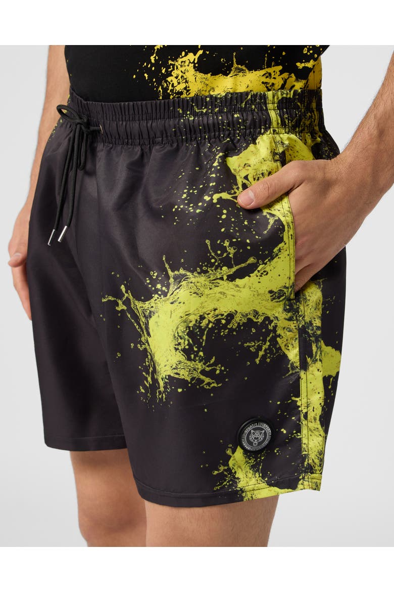 Nylon Shorts Splash Men, Alternate, color, black