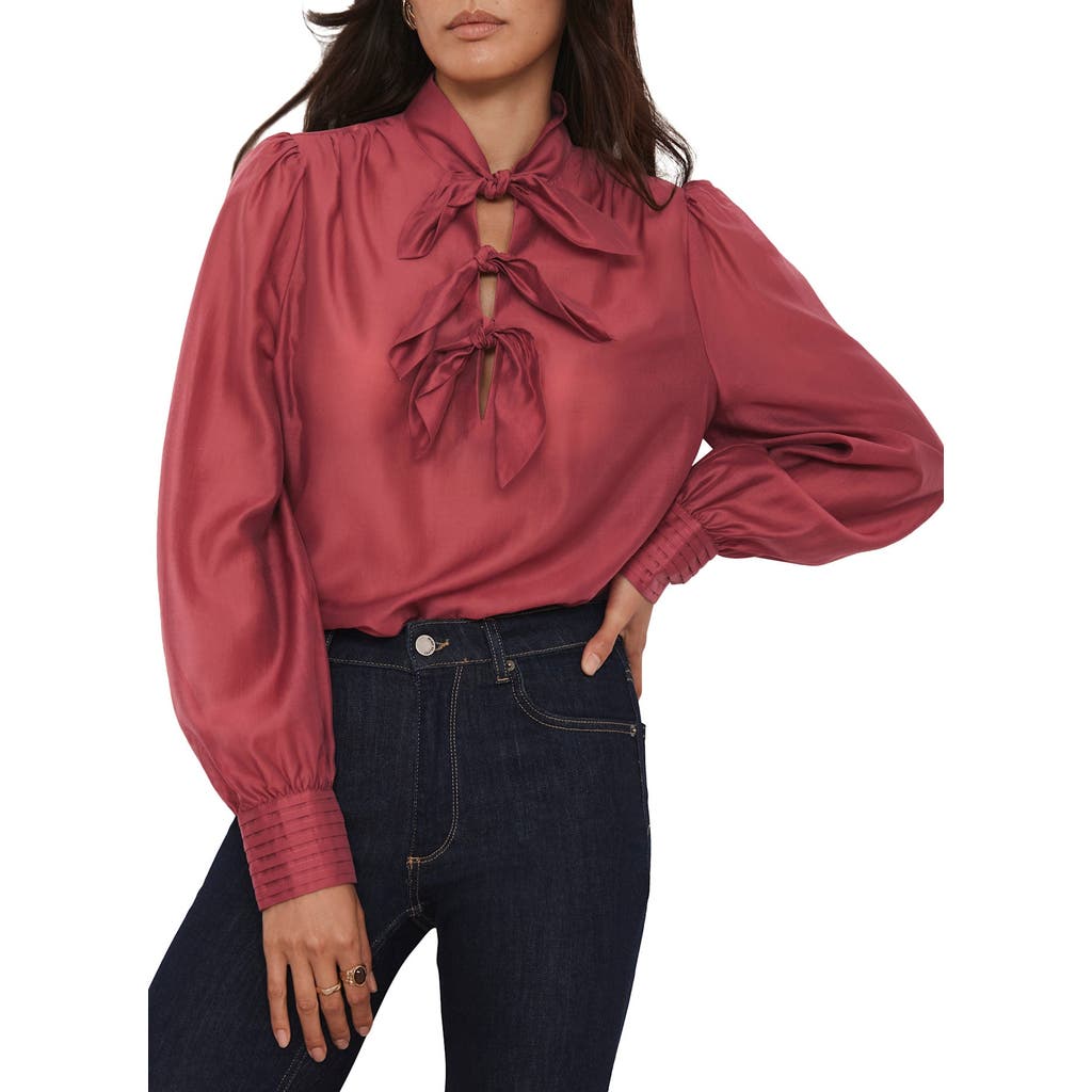 Mint Velvet Bow Detail Blouse In Pink