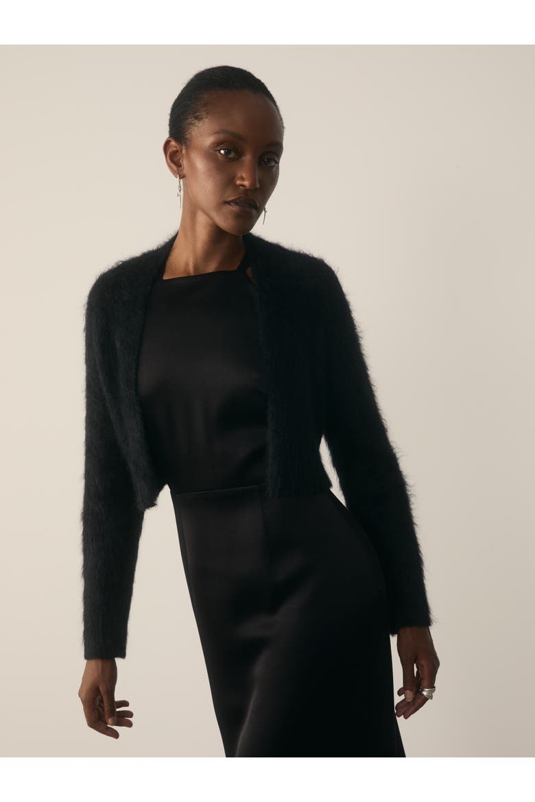 Featherweight Evening Bolero Cardigan, Main, color, Black