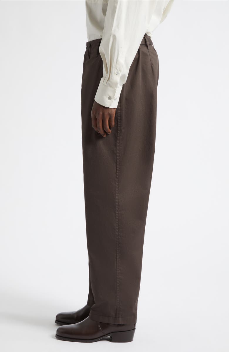 Lemaire Tapered Cotton Twill Workwear Pants, Alternate, color, Ristretto