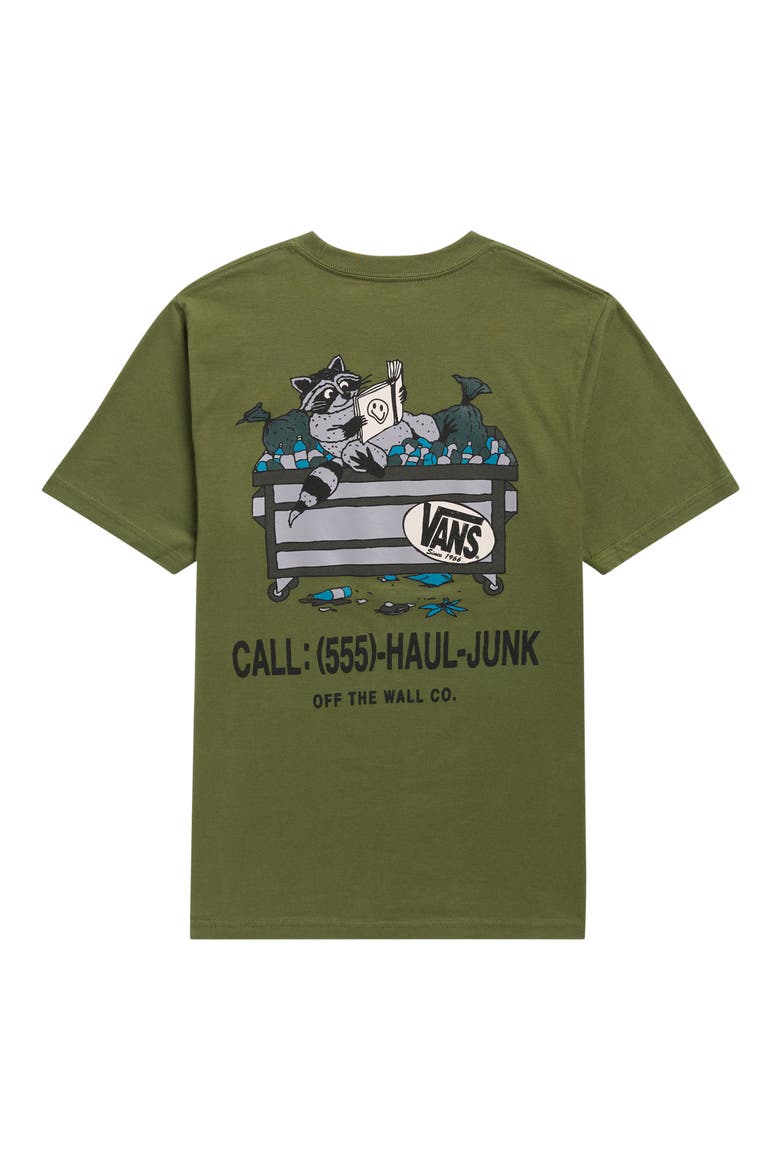 Kids' Dumpster Raccoon Graphic T-Shirt, Alternate, color, GREEN BALSAM