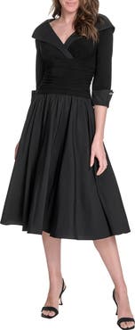 Jessica Howard Rhinestone Cuff Fit & Flare Cocktail Dress