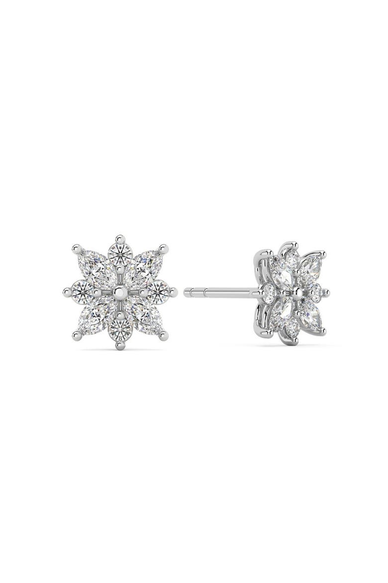 1/2Ct Marquise Star Diamond Earrings 14k Gold Earrings Lab Grown, Alternate, color, 14k White Gold