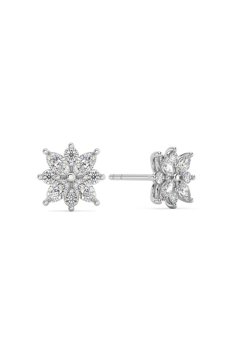 Bliss Diamond 1/2Ct Marquise Star Diamond Earrings 14k Gold Earrings Lab Grown, Alternate, color, 14K White Gold