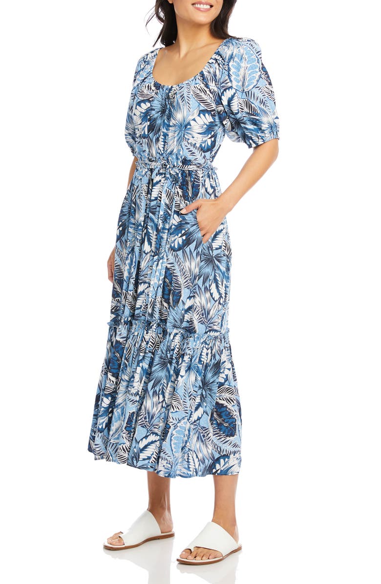 Karen Kane Puff Sleeve Midi Dress, Alternate, color,