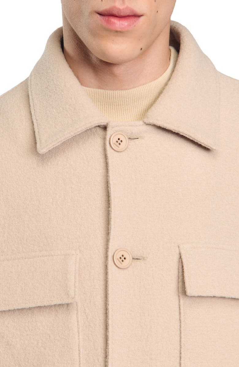 SANDRO Button-up overshirt, Alternate, color,