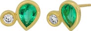 Bony Levy Emerald & Diamond Stud Earrings