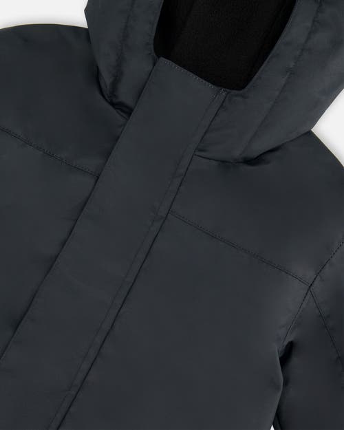 Deux Par Deux Little Kids Unisex Solid Mid-season One-piece Outerwear Black In Black