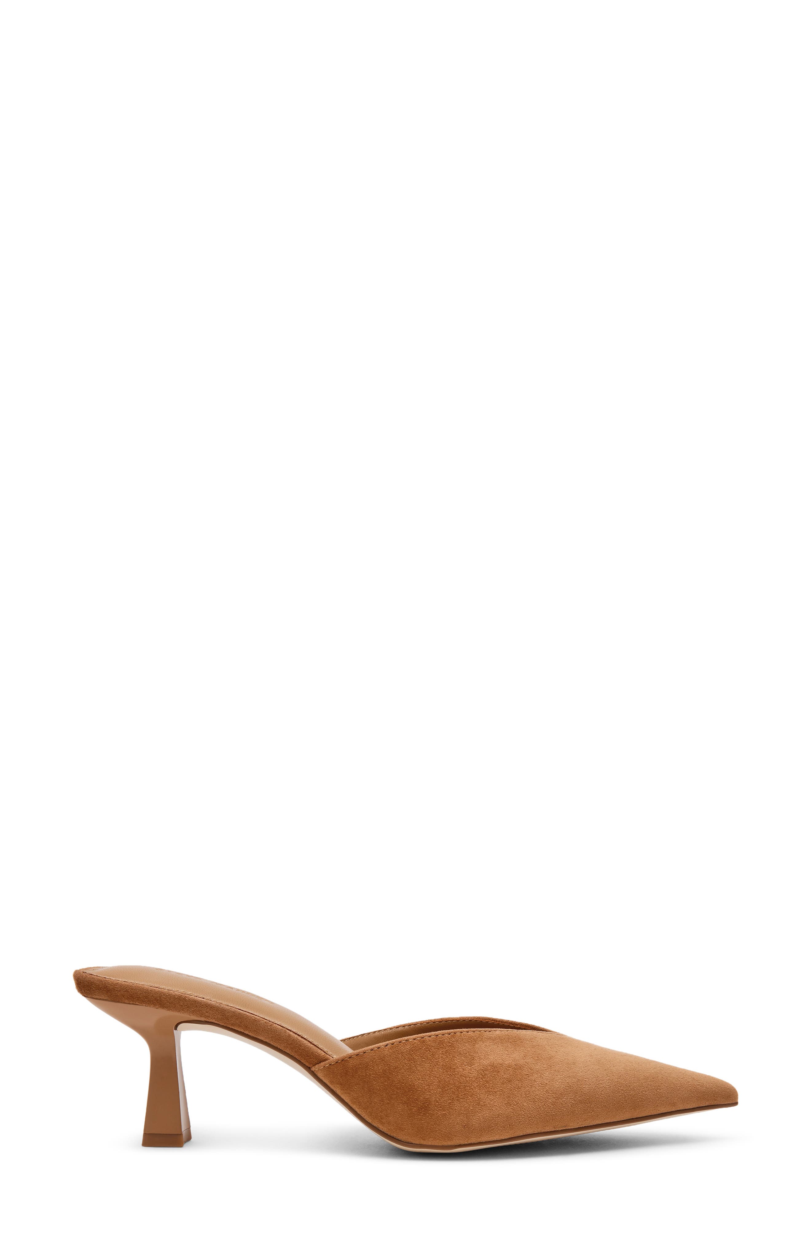 Mod Pointed Toe Mule Pump, Alternate, color, CHESTNUT SUEDE