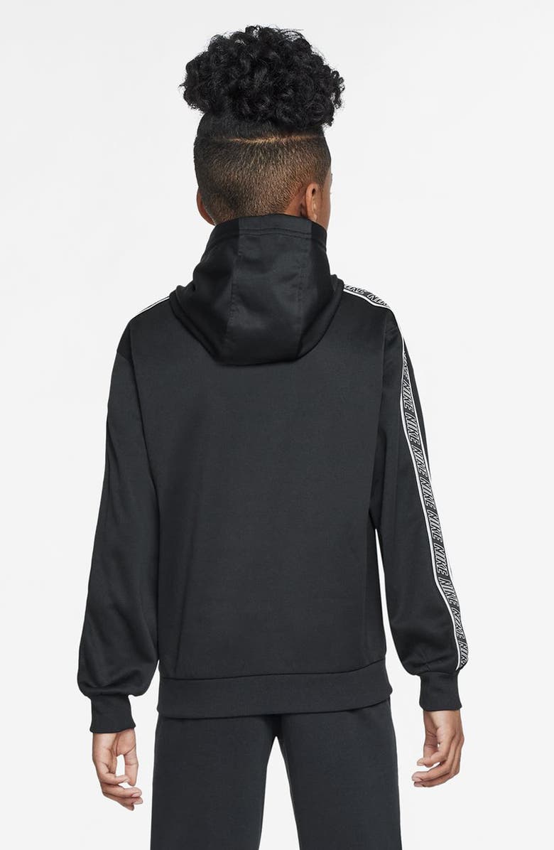 Nike Kids' Sportswear Club Dri-FIT Fleece Hoodie, Alternate, color, Black/ Black/ White