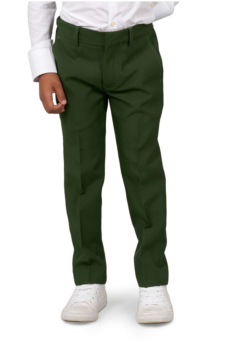 Kids' Groovy Golden Metallic Two-Piece Suit & Tie, Alternate, color, GOLD
