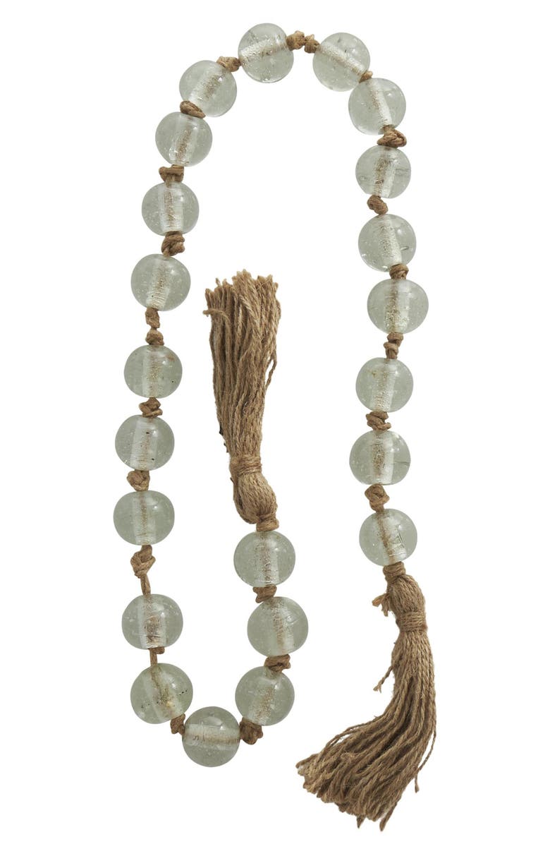 WILLOW ROW Bohemian Glass Beaded Tassel Garland, Alternate, color, Clear