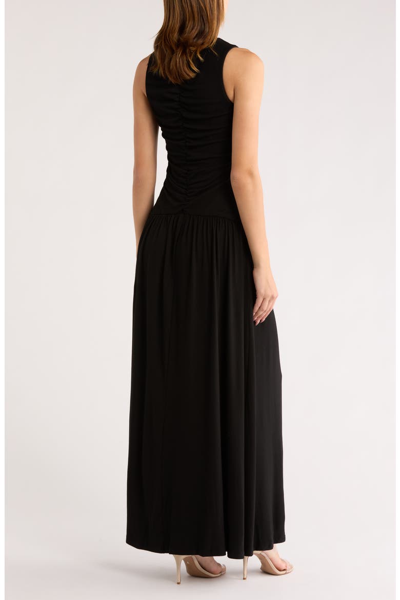 Caressa Sleeveless Maxi Dress, Alternate, color, BLACK