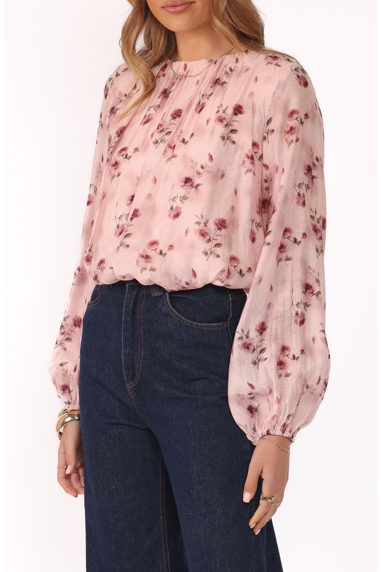 Dallas Print Top, Alternate, color, PINK ROSE