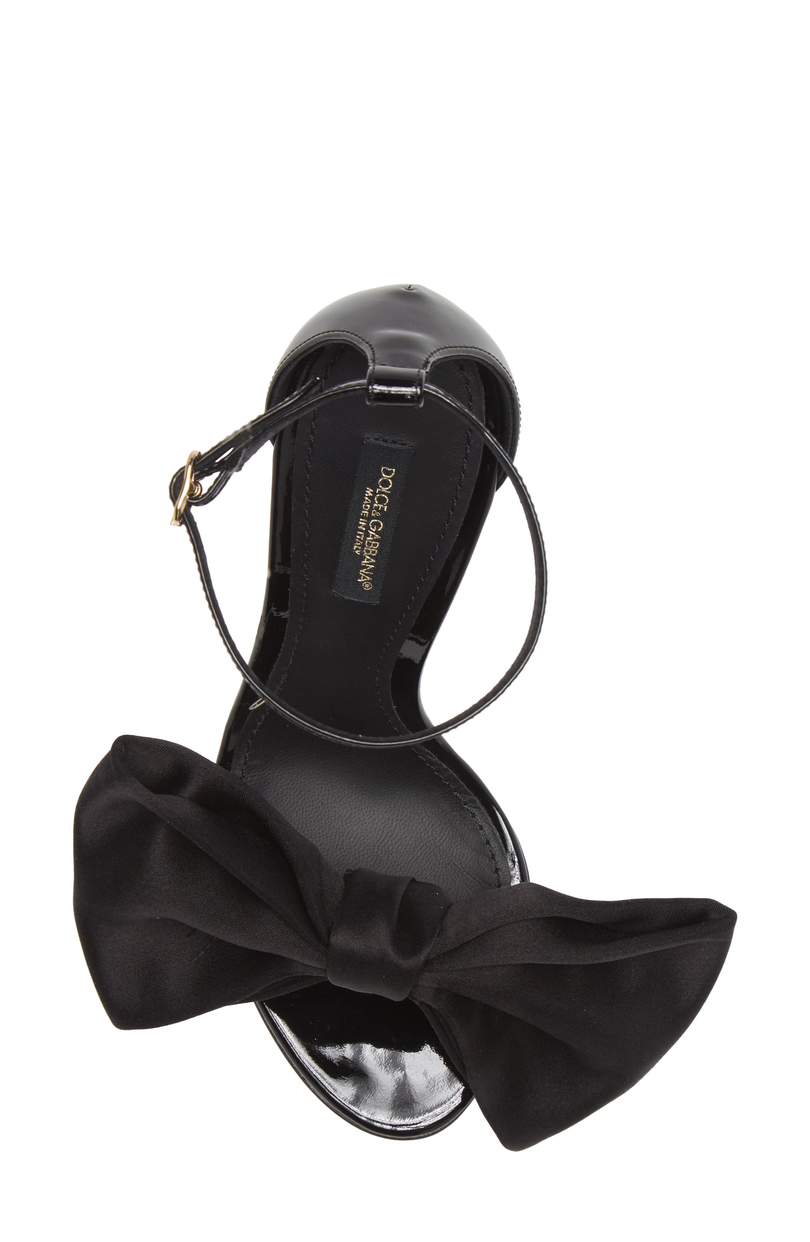 Dolce&Gabbana Keira Bow Stiletto Sandal, Alternate, color, 