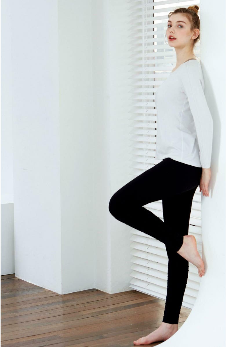 Rebody Active Rebody Essentials Scooped Long Sleeve Top, Alternate, color, Ice Grey