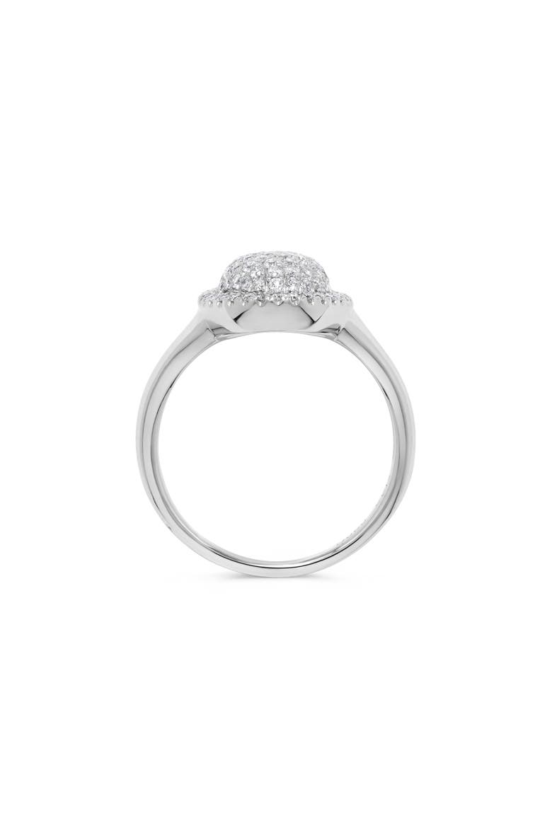 Pavé Diamond Oval Cluster Ring in 14K White Gold, Alternate, color, 14K White Gold