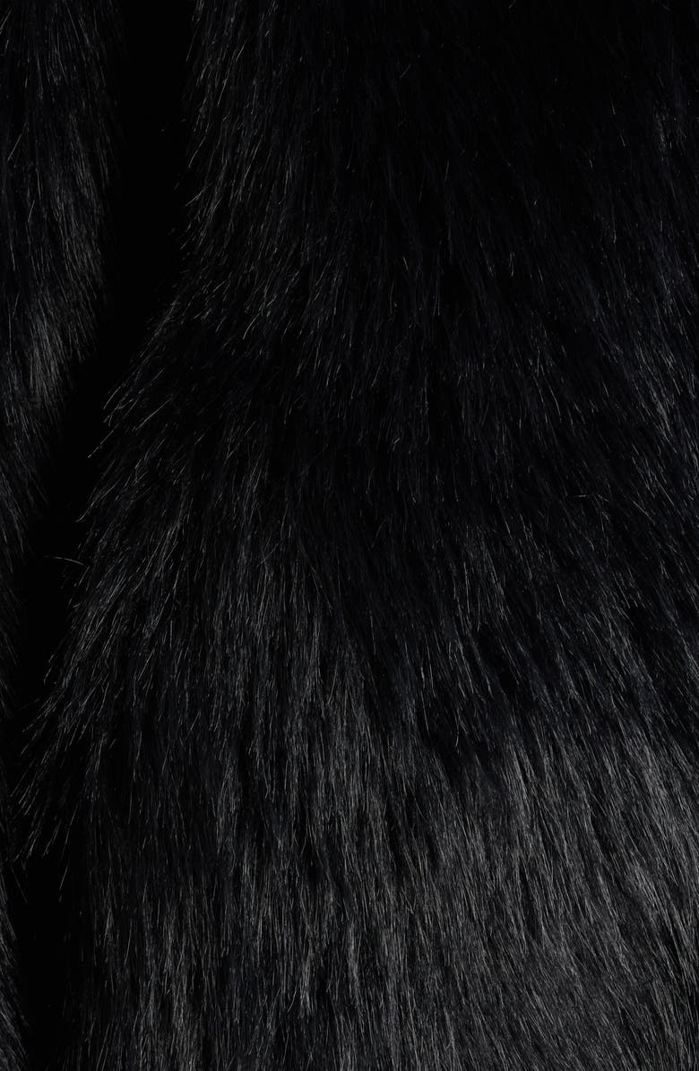 Open Edit Faux Fur Jacket, Alternate, color, Black