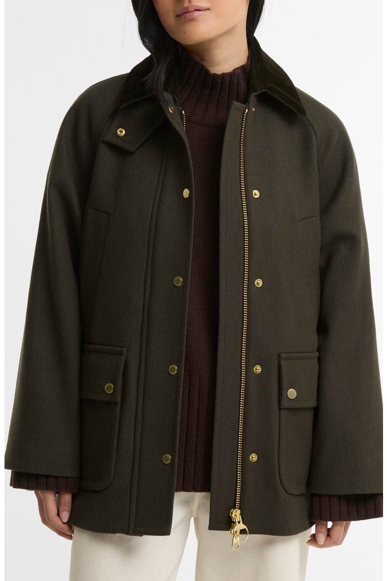 Bedale Wool Blend Coat, Main, color, OLIVE / SHADOW CLASSIC