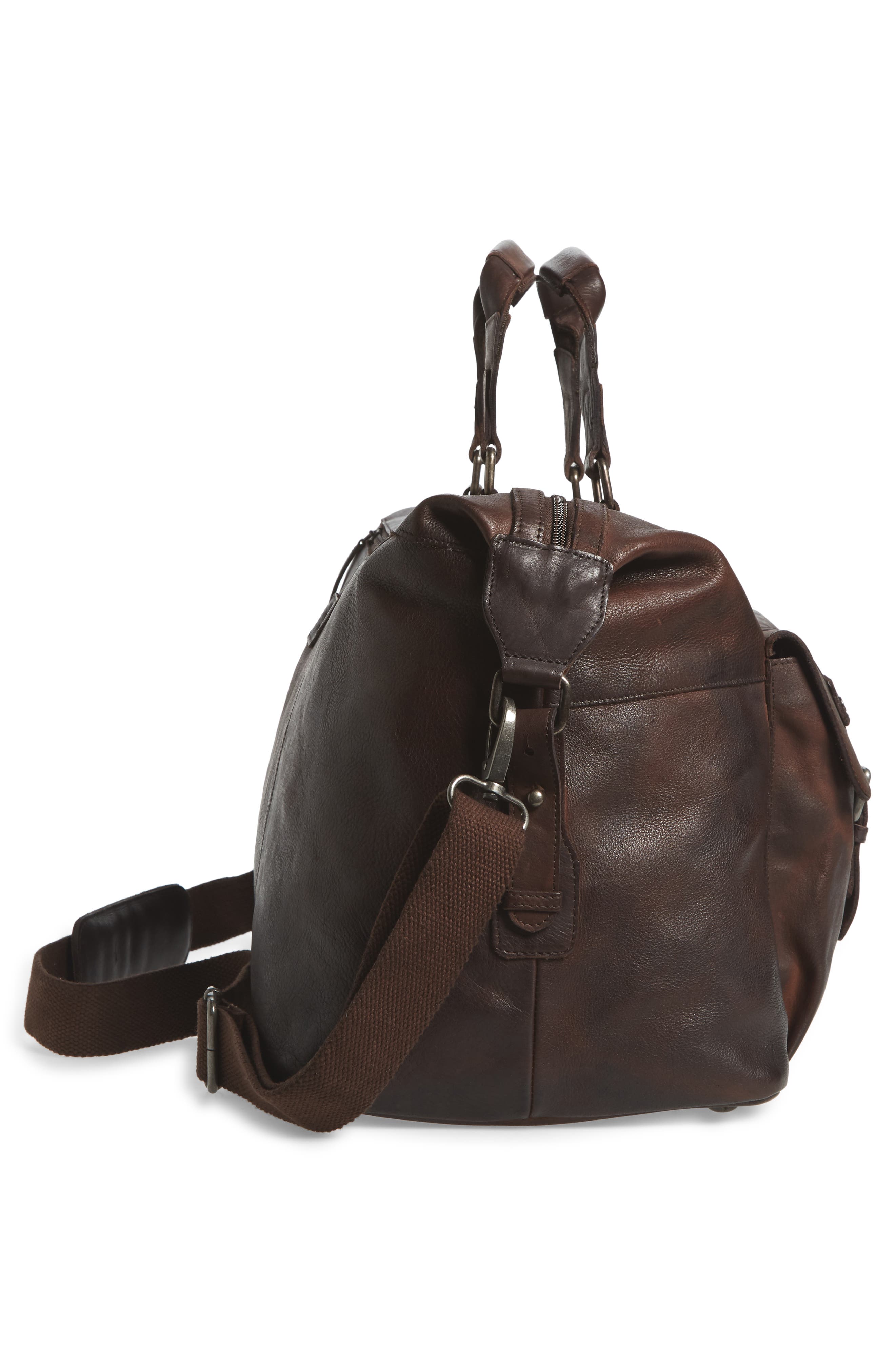 Bosca Vintage Duffle Bag, Alternate, color, Dark Brown