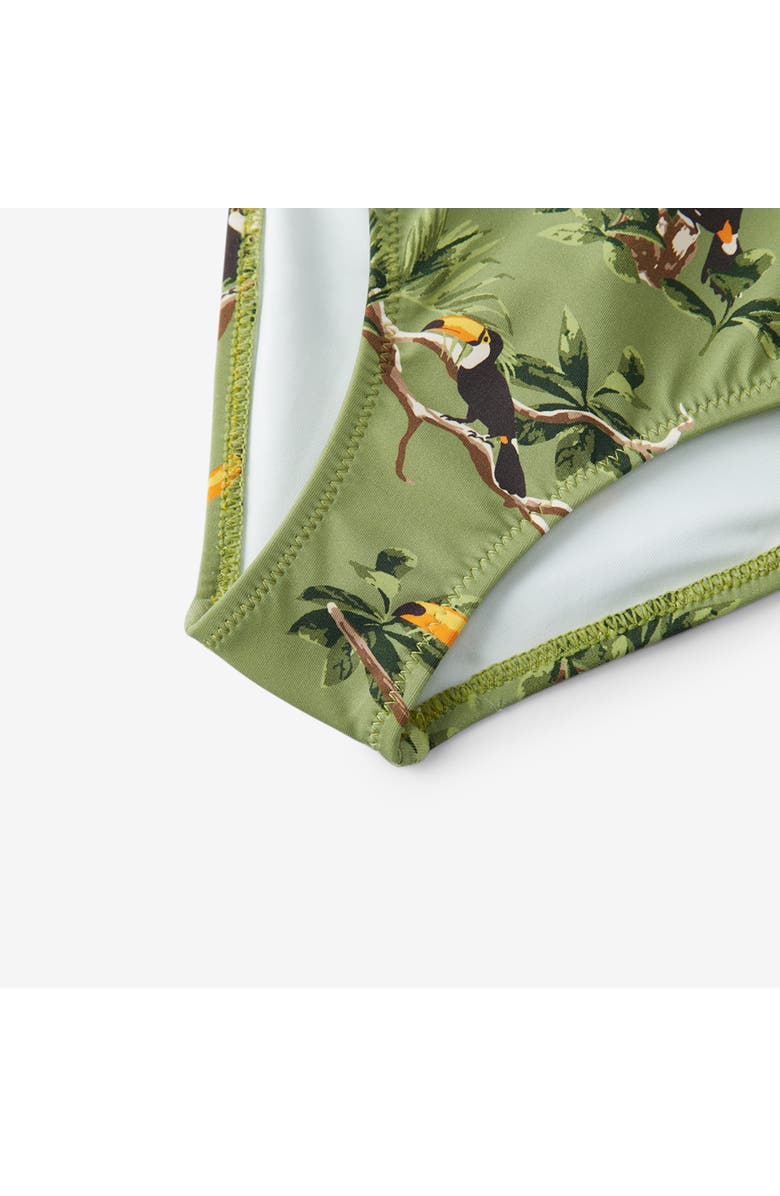 Milkbarn Ruffle Square Neck Swimsuit, Alternate, color, Toucan