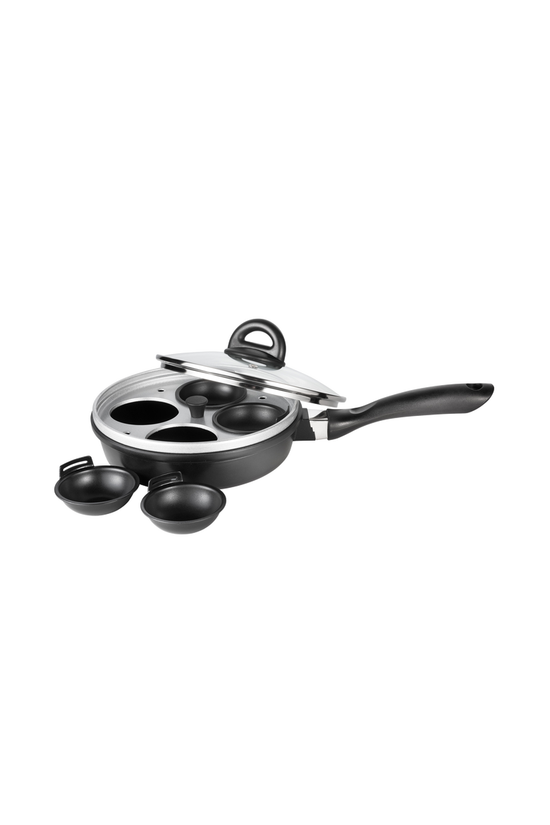 STONE™ 1.3 Qt 4-Egg Poacher with Lid, Alternate, color, BLACK