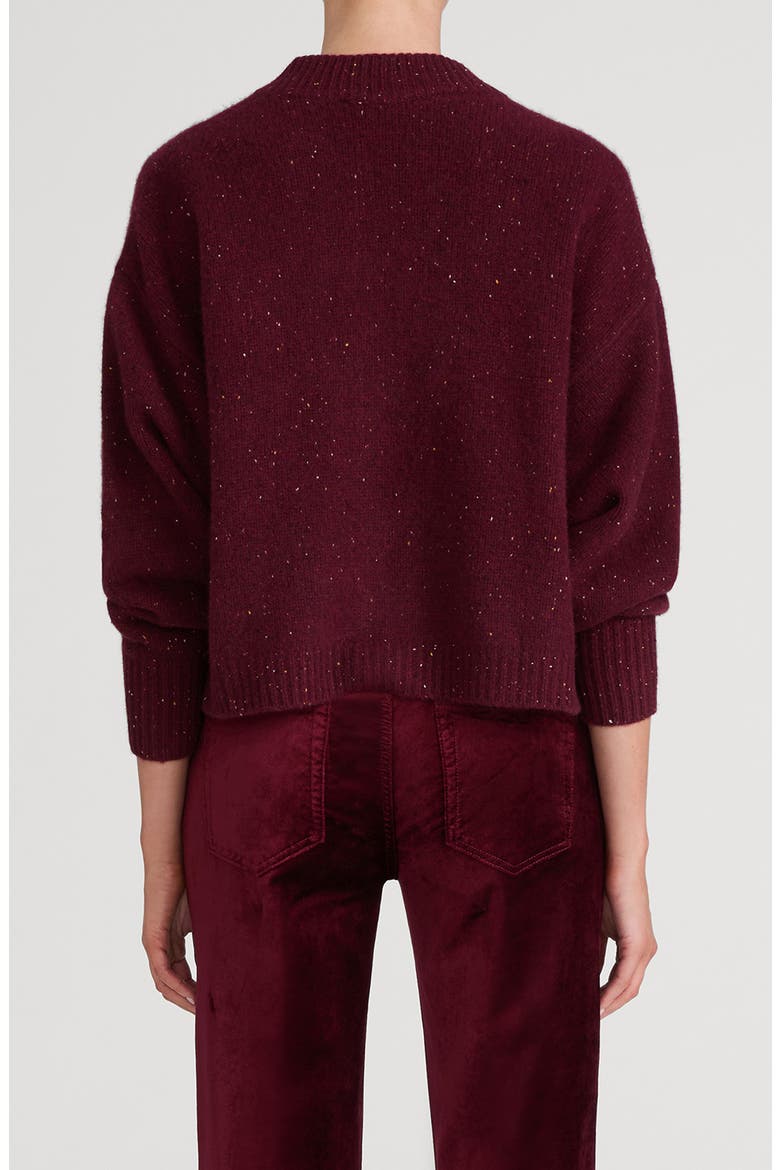 The Flecked Cashmere Cardigan, Alternate, color, PINOT