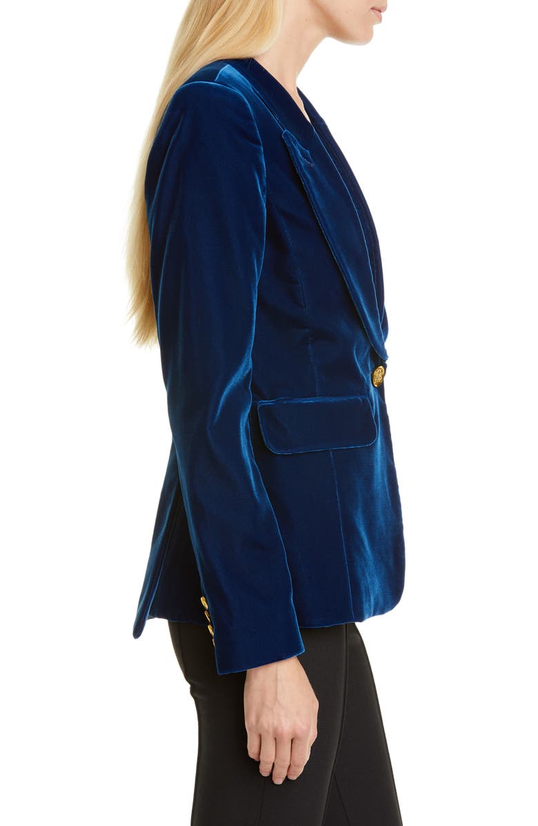 Smythe Peak Lapel Velvet Blazer, Alternate, color, 