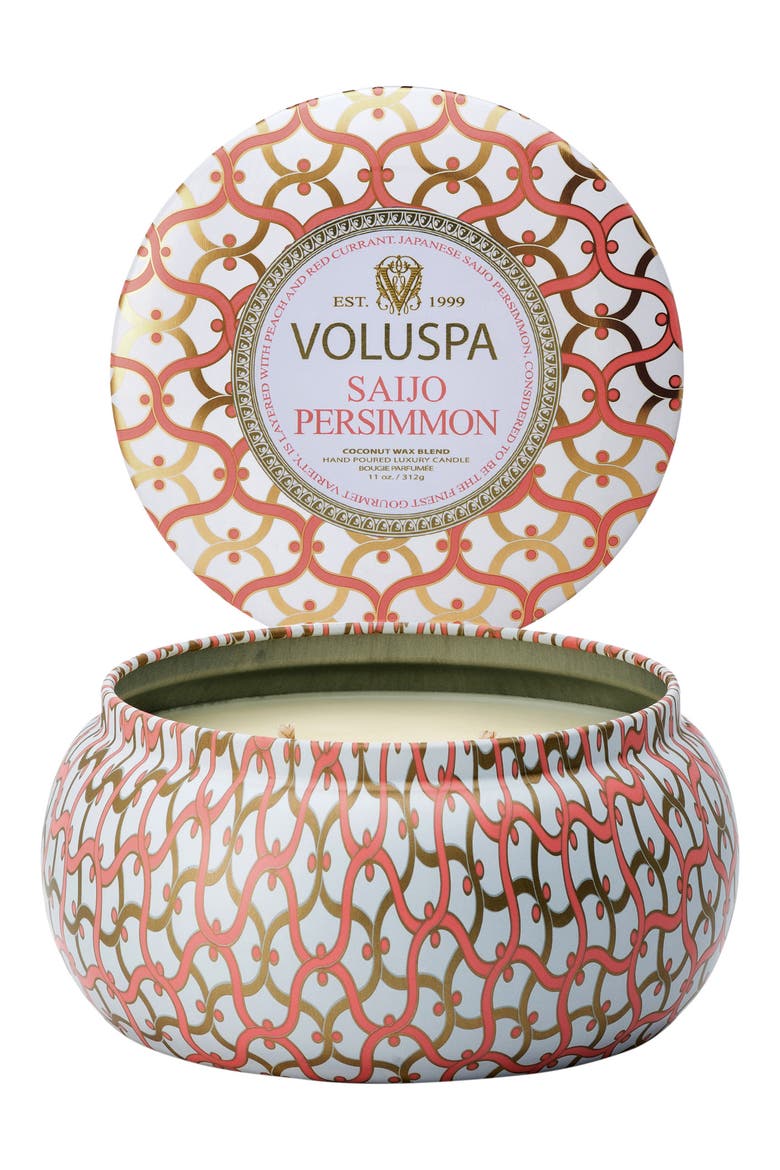 Maison Blanc Saijo Persimmon Maison Metallo 2-Wick Candle, Alternate, color, NO COLOR