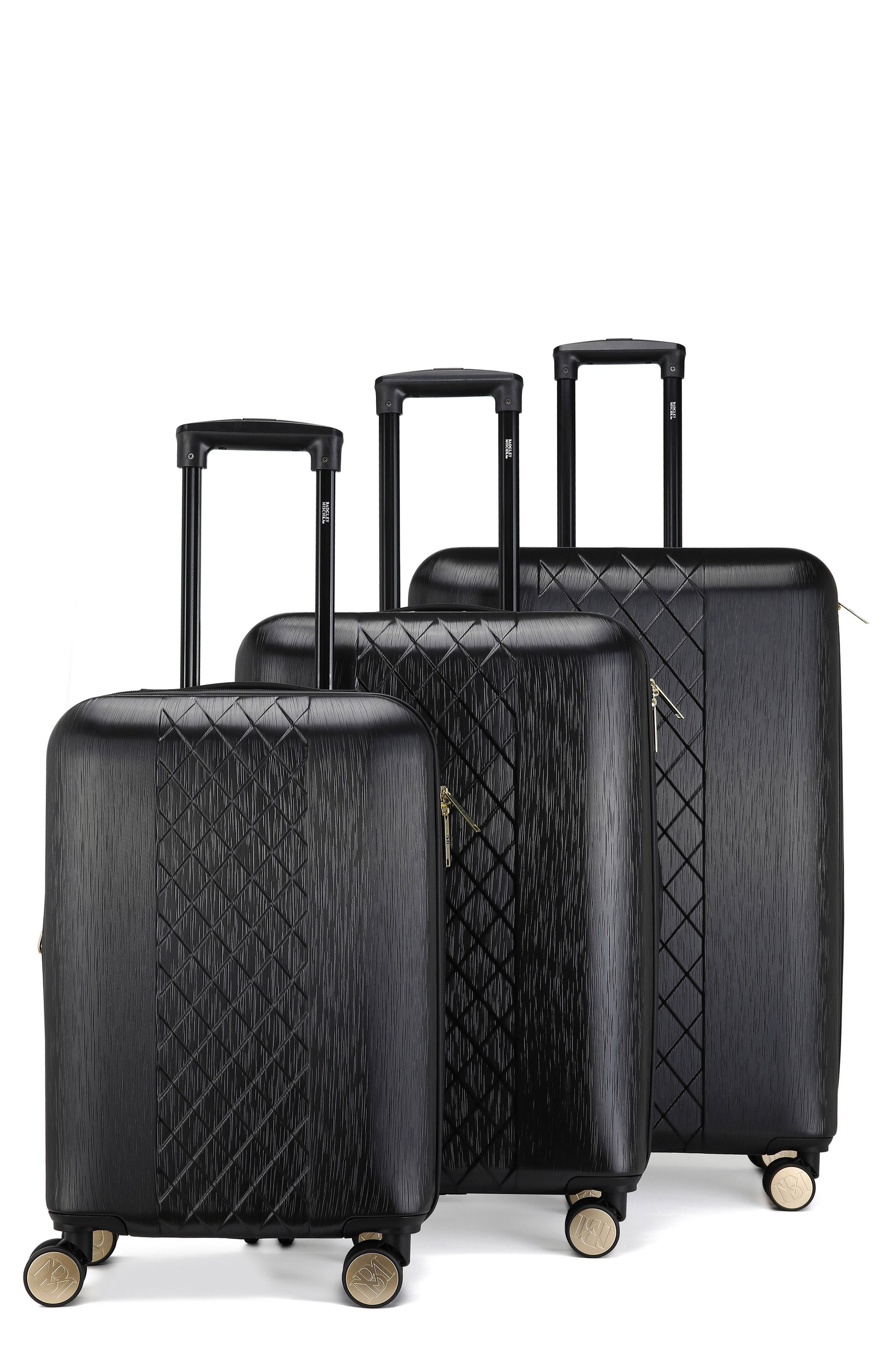 Badgley Mischka Collection Diamond Hardshell 3-Piece Luggage Set, Main, color, 