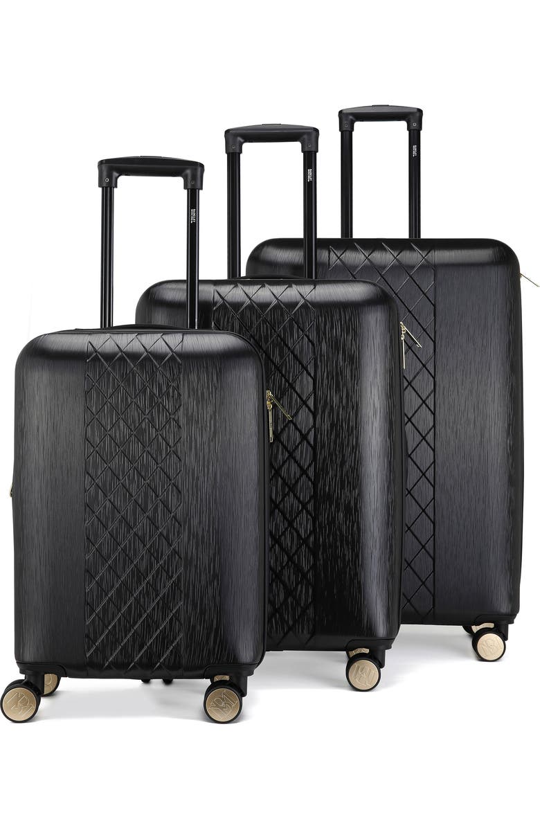 Badgley Mischka Collection Diamond Hardshell 3-Piece Luggage Set, Main, color,