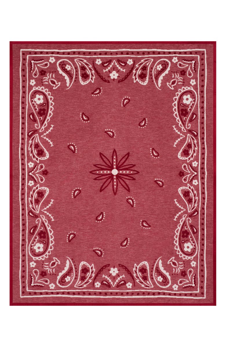 ChappyWrap Red Bandana Throw Blanket, Alternate, color, Red