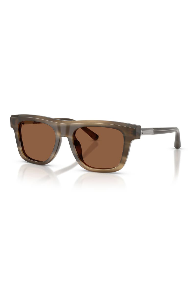 52mm Square Sunglasses, Alternate, color, STRIPED TOBACCO / BRONZE