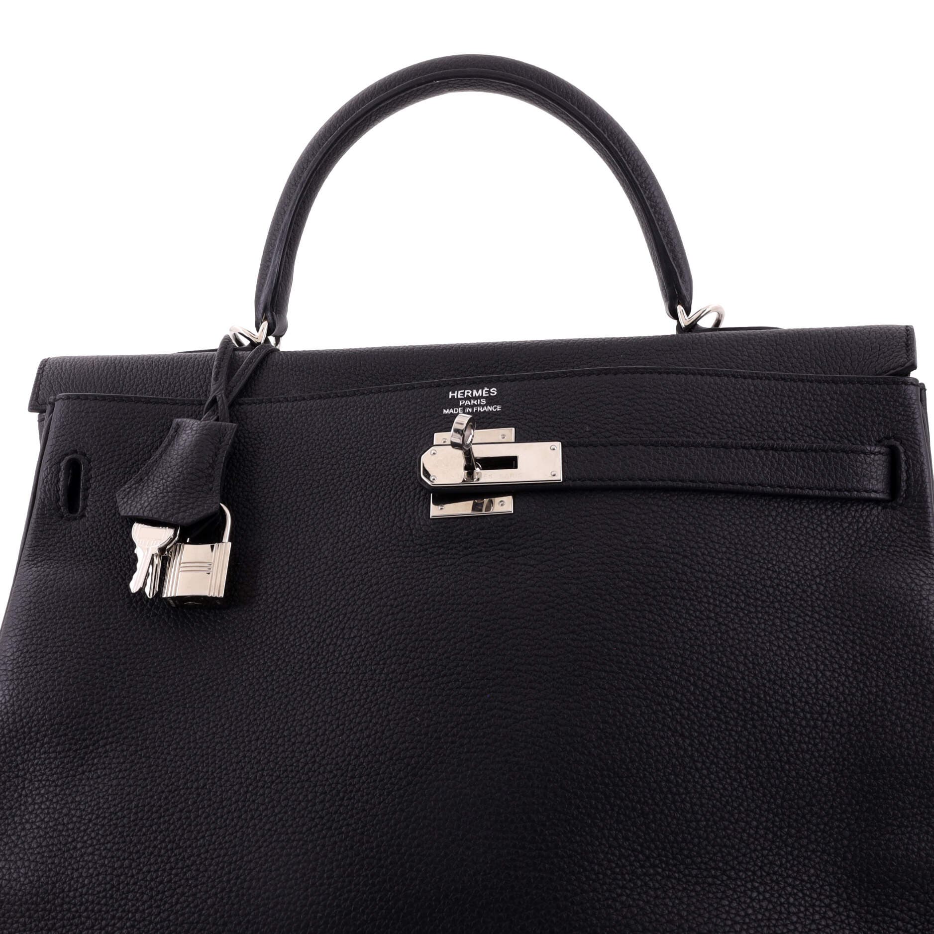Kelly Handbag Black Togo with Palladium Hardware 35, Alternate, color, Black