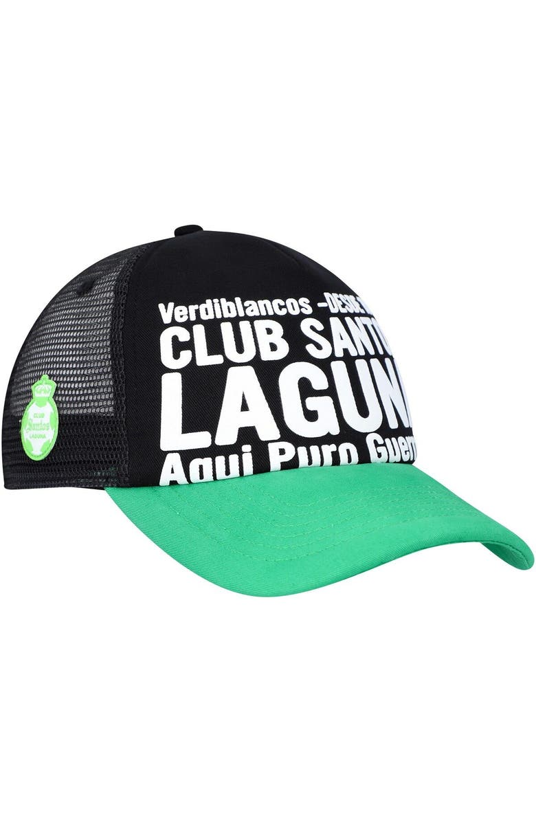 FAN INK Men's Black Santos FC Club Gold Adjustable Hat, Main, color, Black