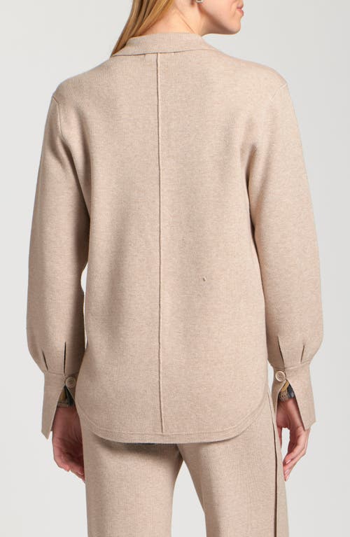 Apny Luxe Shacket In Neutral