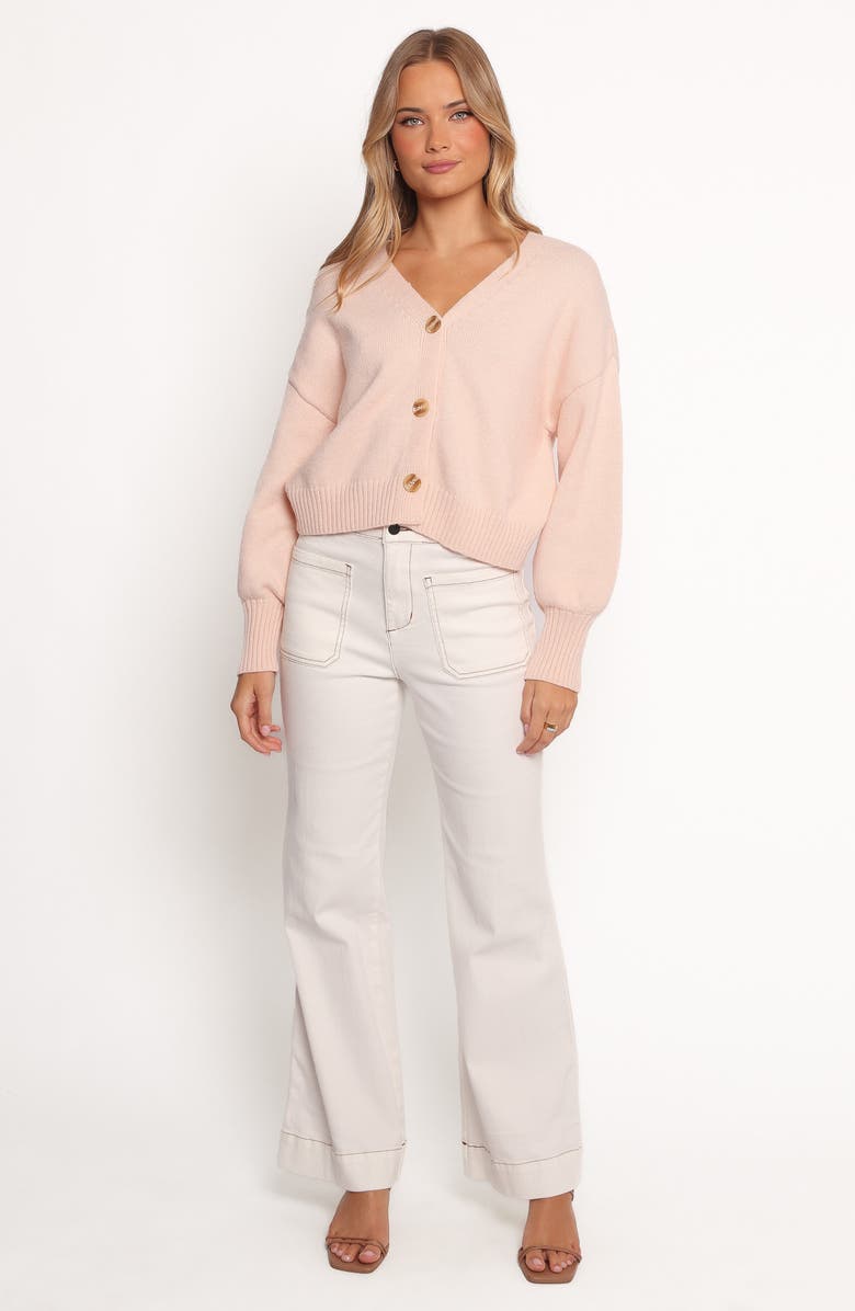 Petal & Pup Isabel V-Neck Cardigan, Alternate, color, Pale Pink