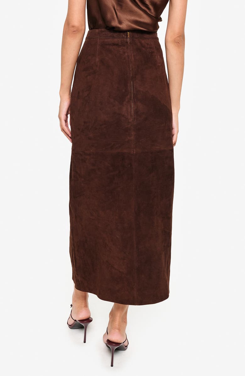 CAMI NYC Idris Suede Midi Skirt, Alternate, color, 