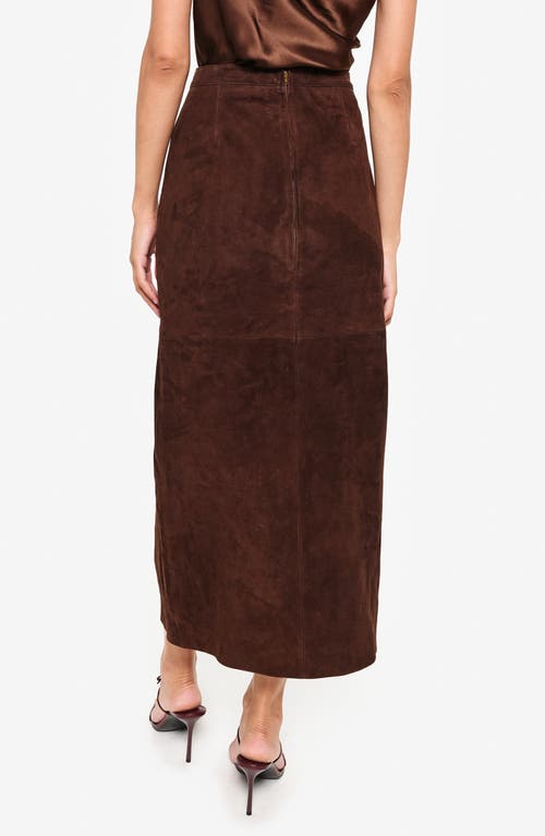 Cami Nyc Idris Suede Skirt In Malt