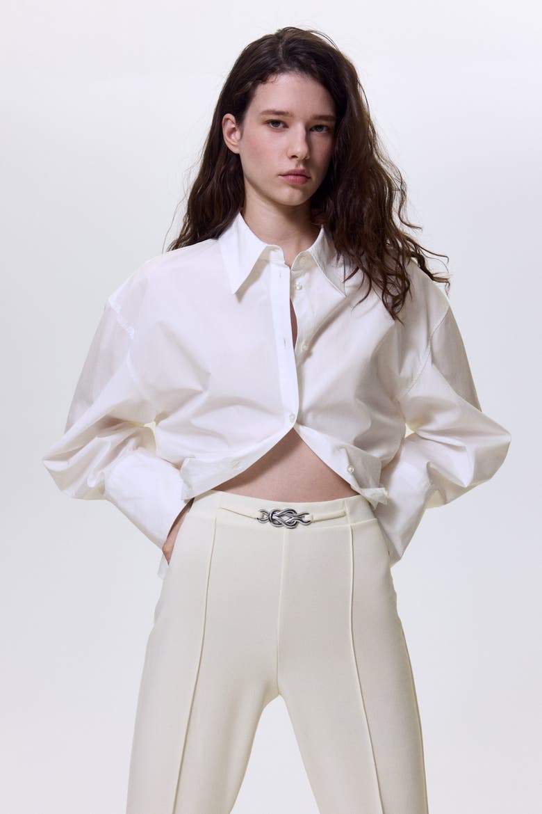 Bootcut Ponte Pants, Alternate, color, Cream