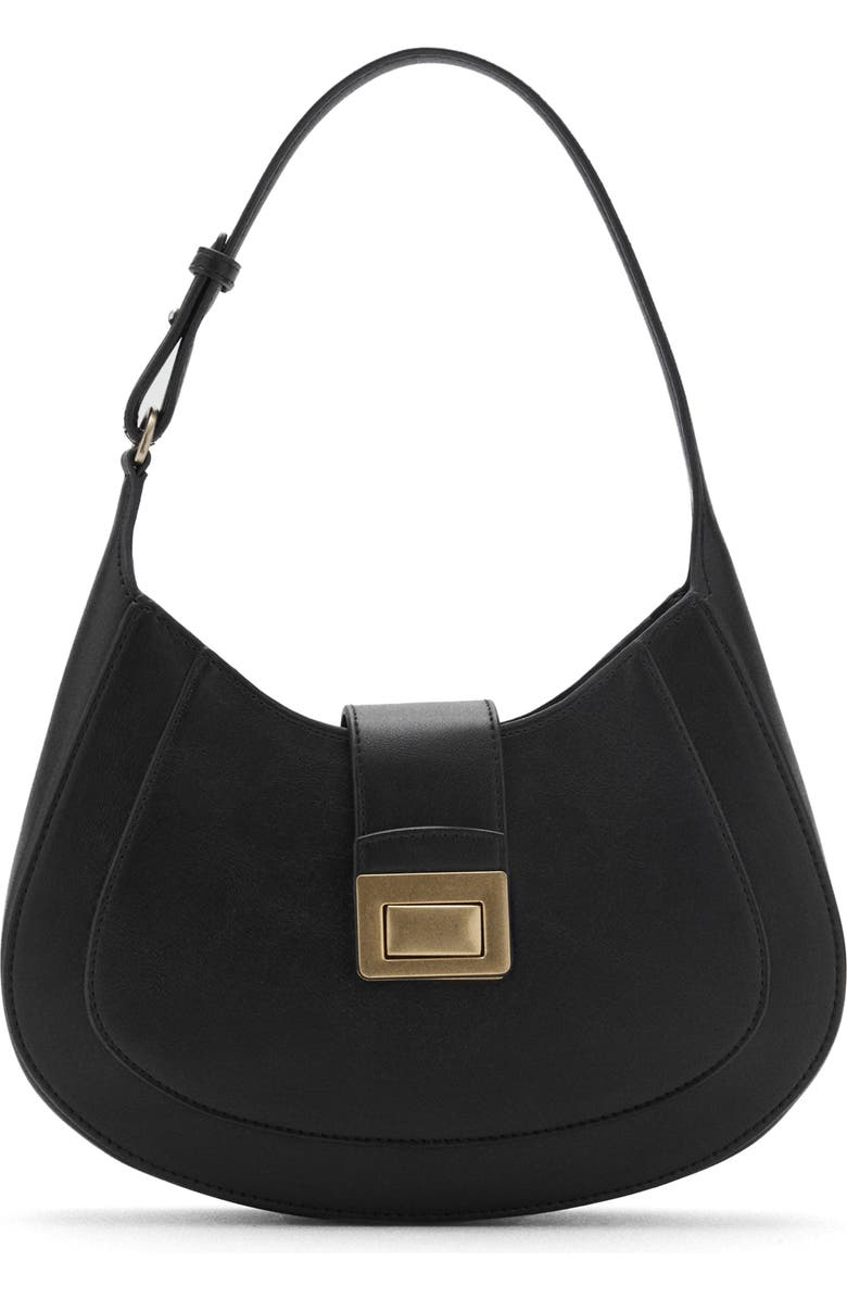 MANGO Faux Leather Shoulder Bag, Main, color,