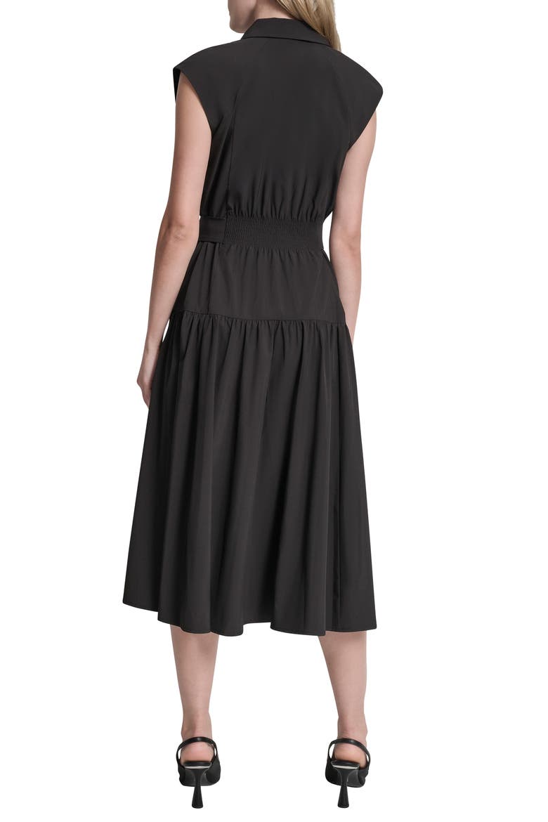 Drop Waist Shirtdress, Alternate, color, BLACK