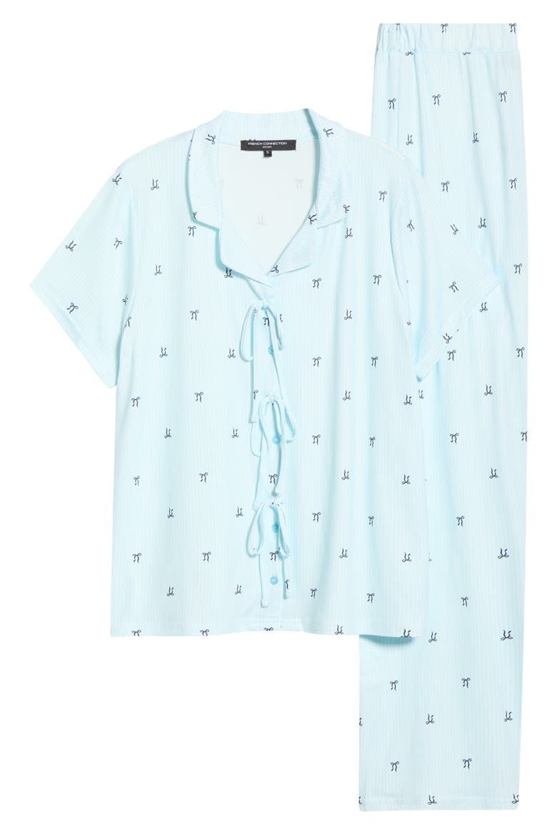 Bow Detail Pajamas, Alternate, color, BLUE BOW