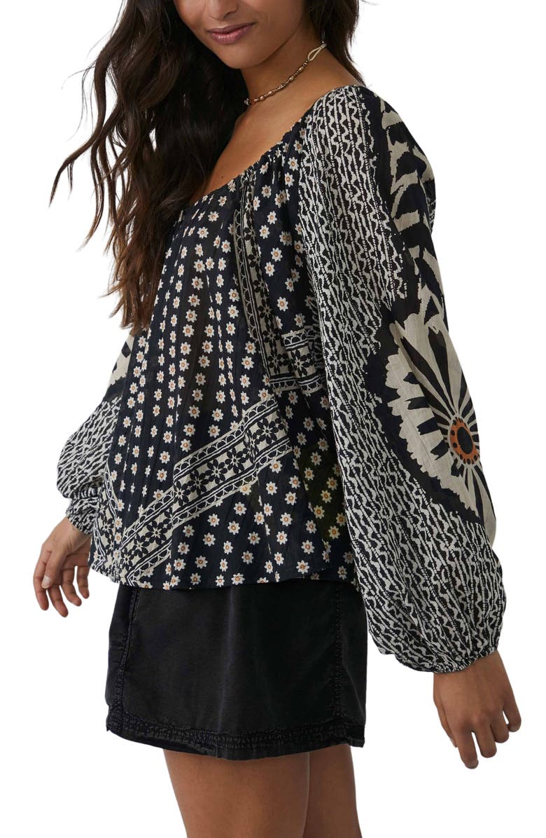 Free People Elena Floral Print Top, Alternate, color, 